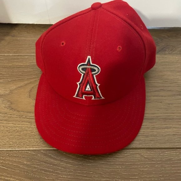 MLB 59 FIFTY Los Angeles Angels Cool Base Official On-Field Cap Baseball Hat - Picture 3 of 7